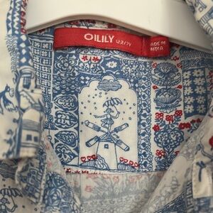 Oilily Amsterdam-print button-down shirt